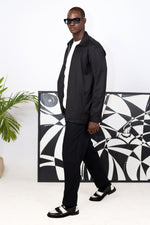 Surchemise Zip à Rayures Double Black