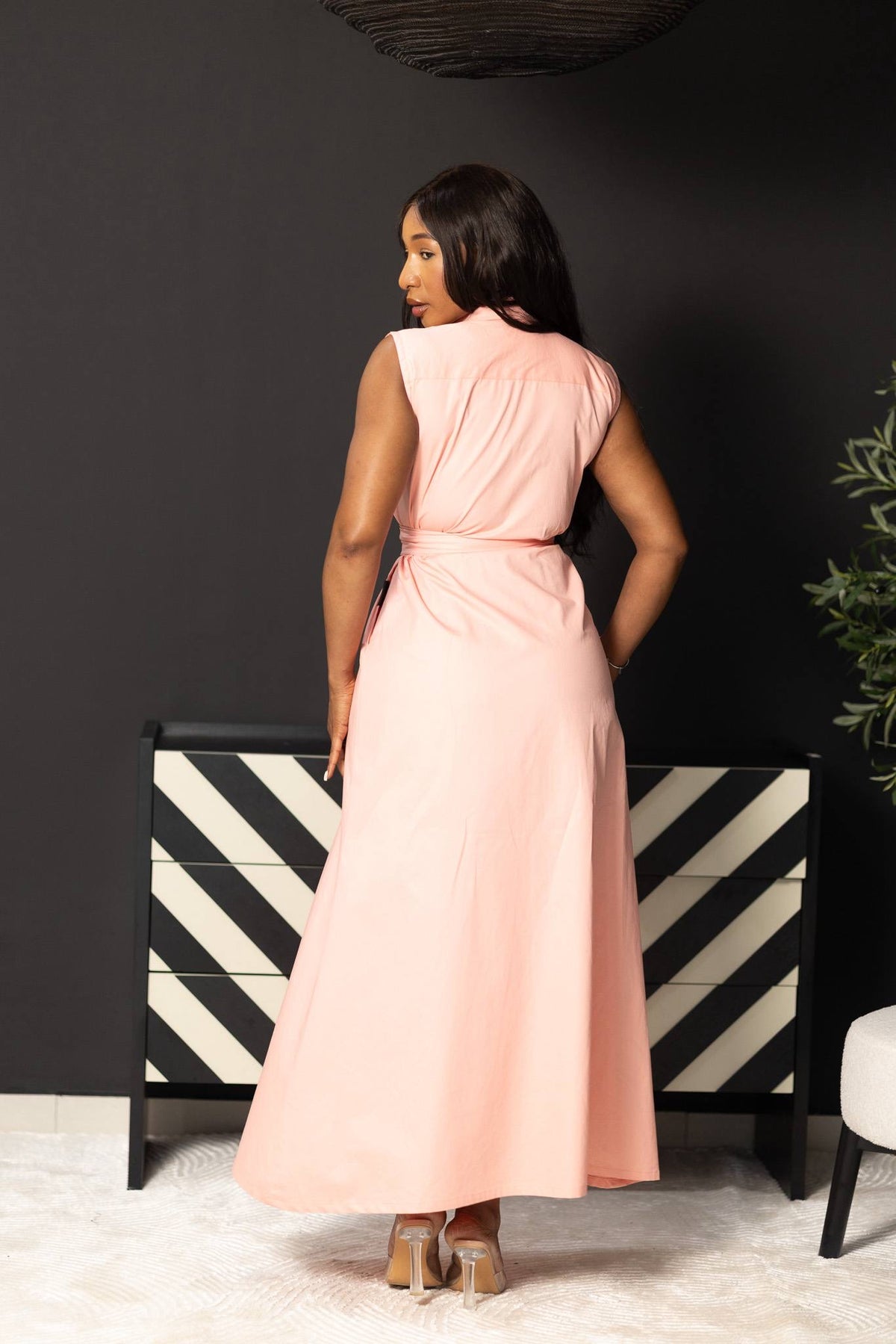 Robe Chemise SIENNA II – Rose| Signature D Violet