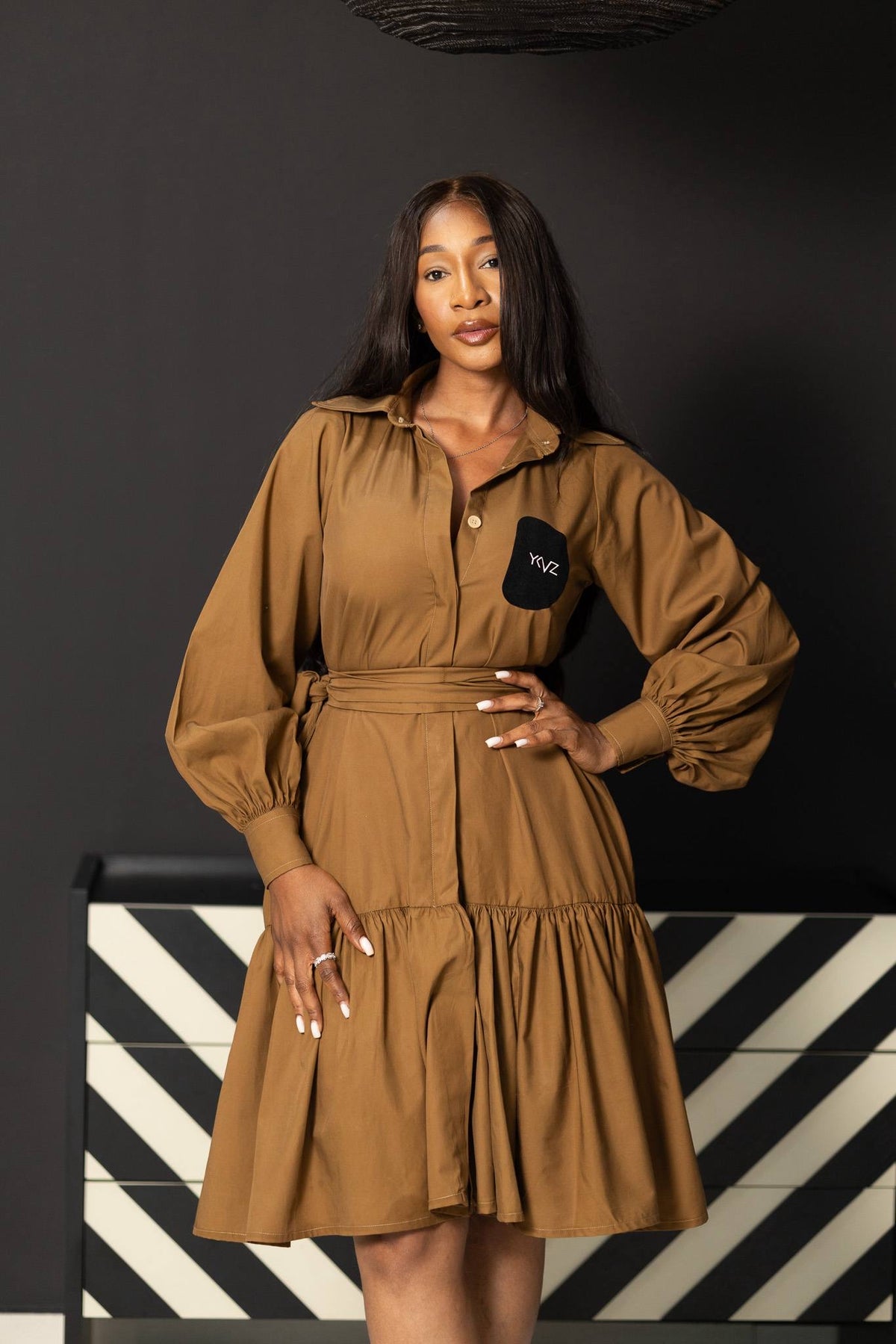 Robe Chemise ASTORIA I – Bronze | Signature D Noir