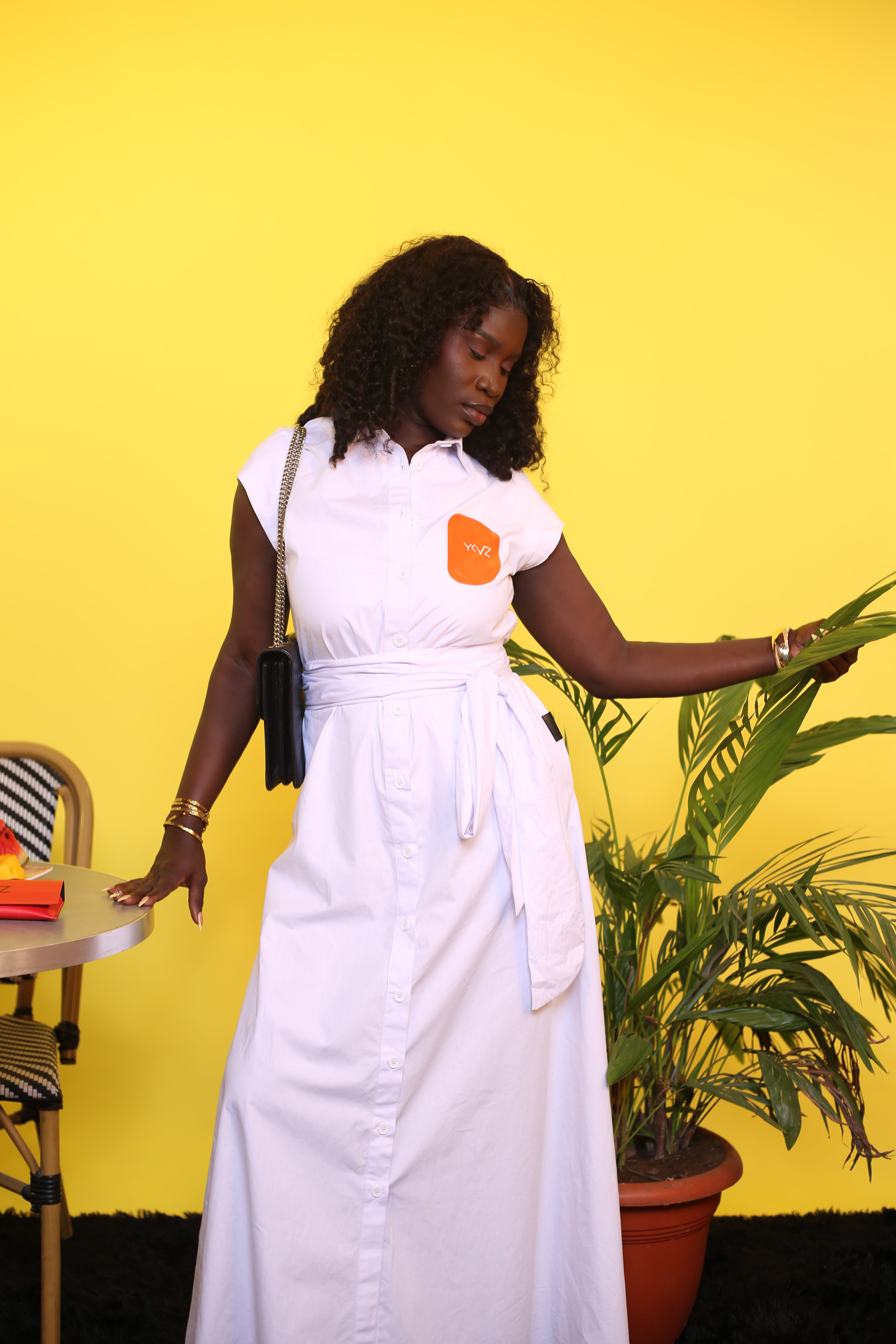 Robe Chemise SIENNA I – Blanc | Signature D Orange