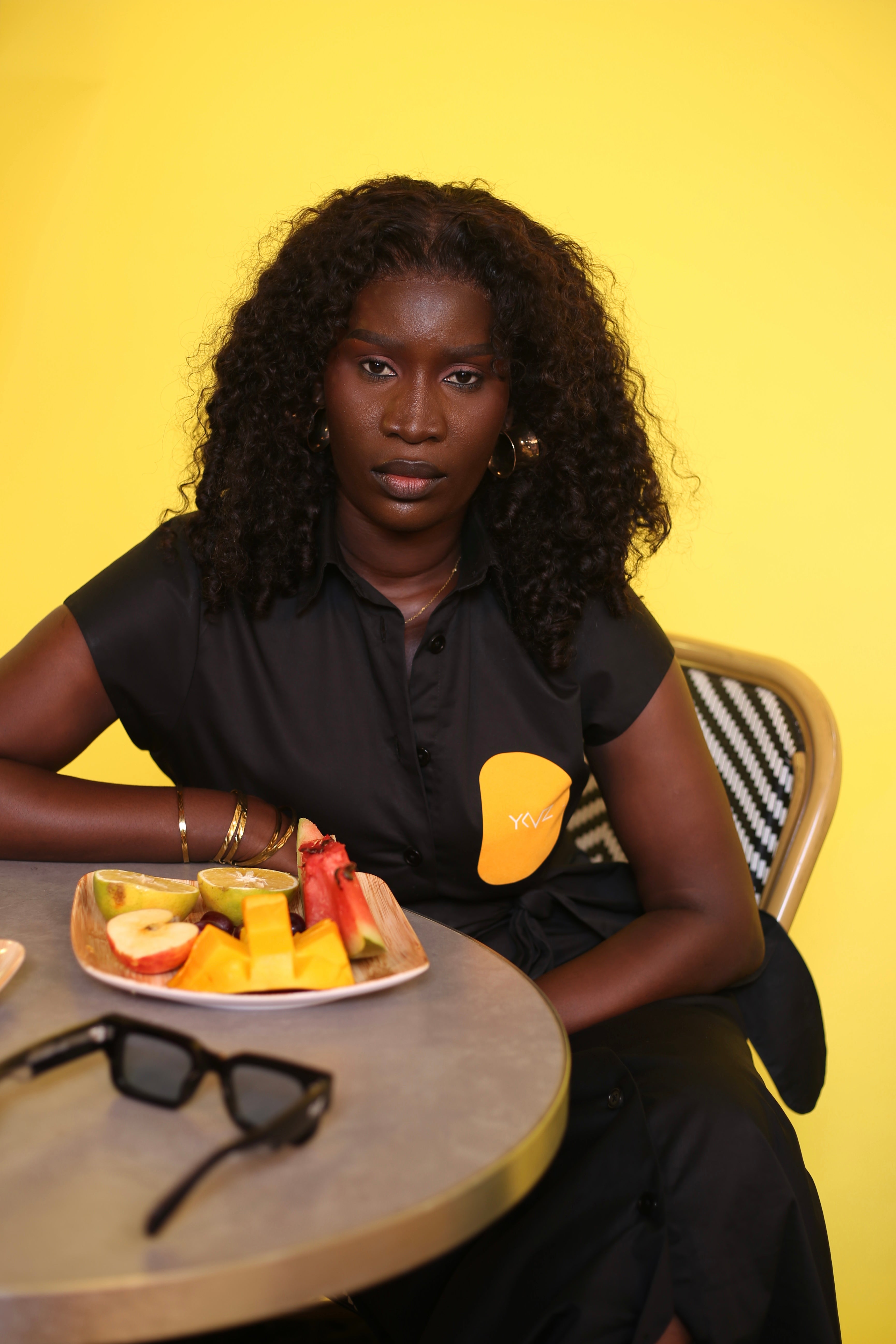 Robe Chemise SIENNA I – Noir | Signature D Jaune