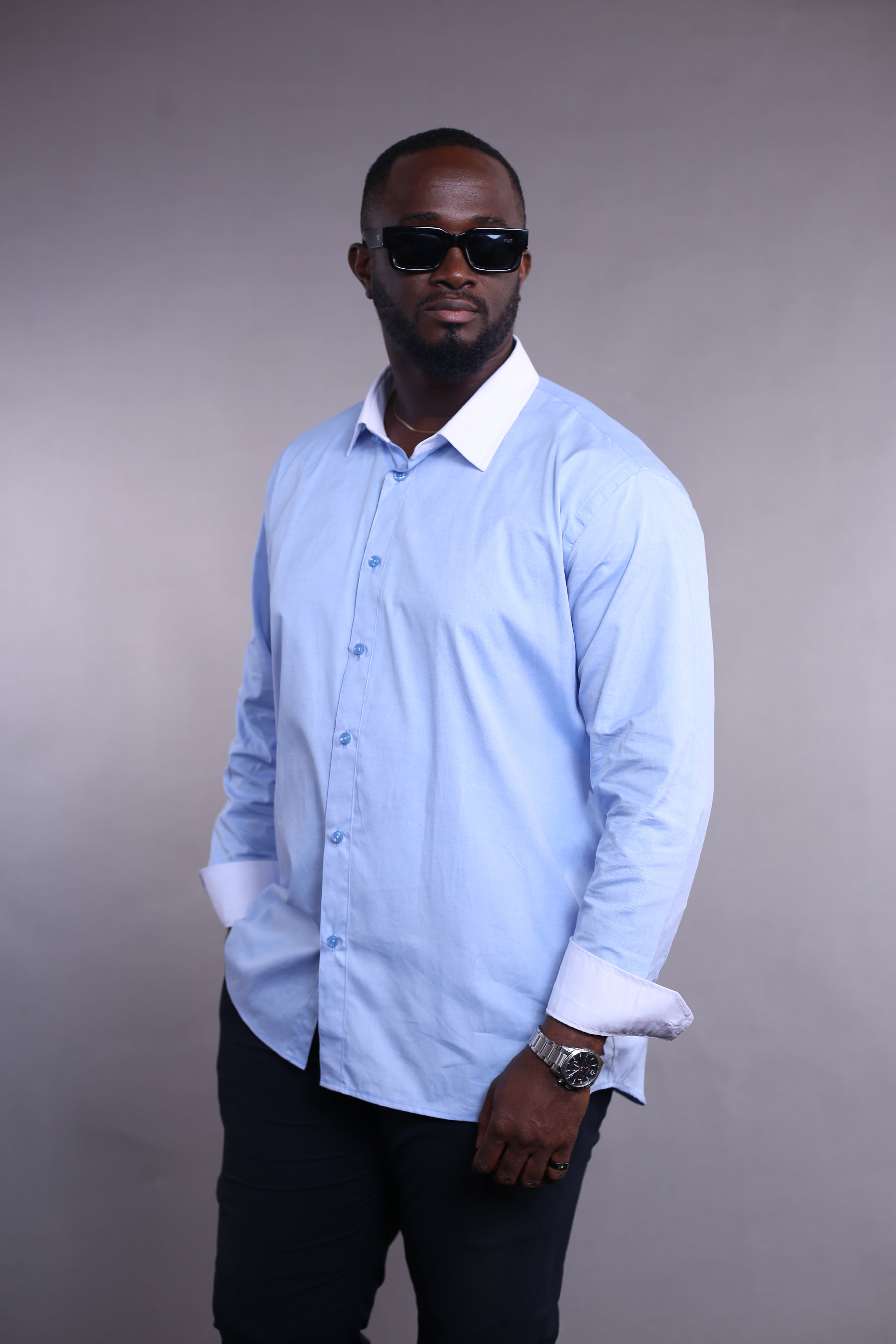 Chemise Wall Street bleu/blanc