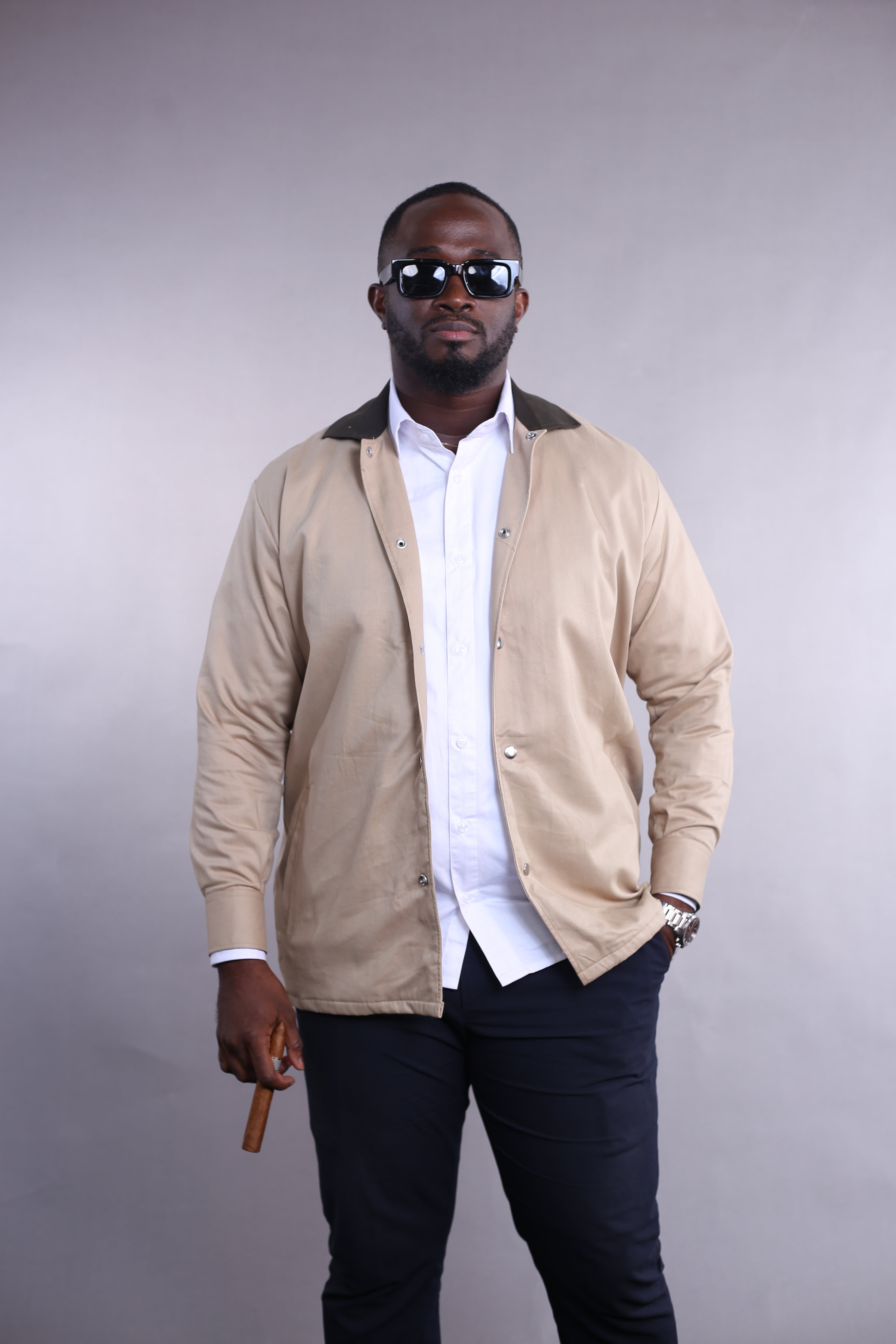 Surchemise Aviator Zip II kaki/vert